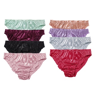 3pcs Mulberry Silk Underwear Girl Briefs Lady's Silk Panties Flower Print  Briefs