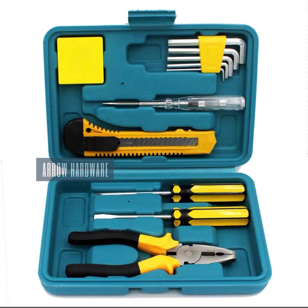 12pcs Car Repair Kit Car Emergency Tool Box Combination Set Supplies