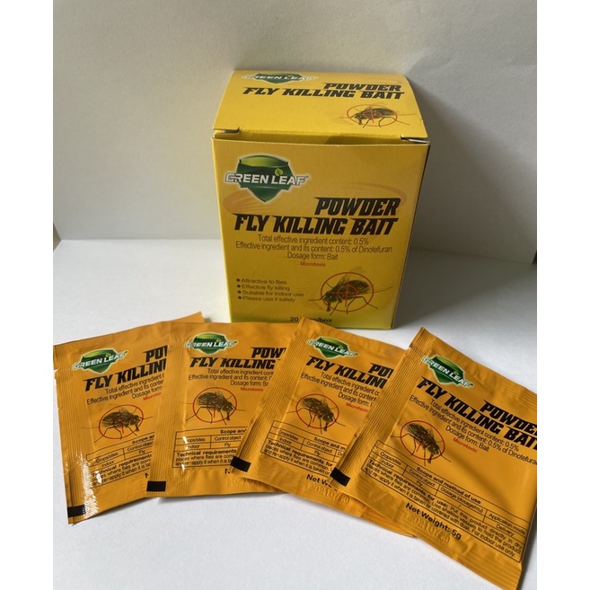 GREEN LEAF POWDER FLY KILLING BAIT 20pcs. 1box Shopee Philippines