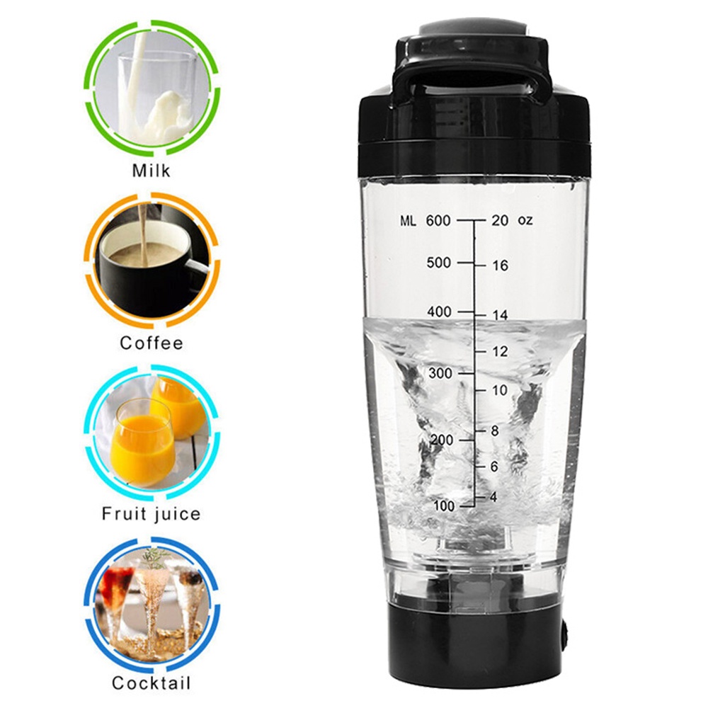 600ML Electric Shake Protein Blender Mixer Cup Drink Vortex Bottle