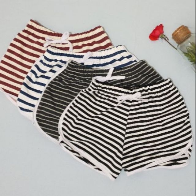 Striped shop dolphin shorts