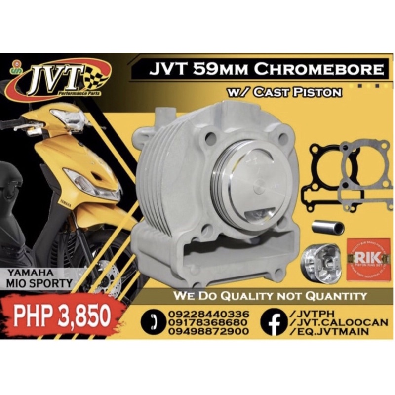 JVT Cylinder Block SteelBore and Chrome Bore 59mm and 65mm (For Mio ...