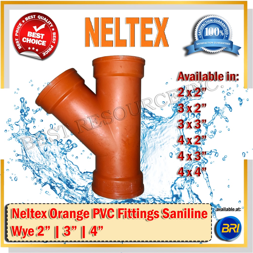 Neltex Orange PVC Fittings Wye 3 x 2 | Shopee Philippines