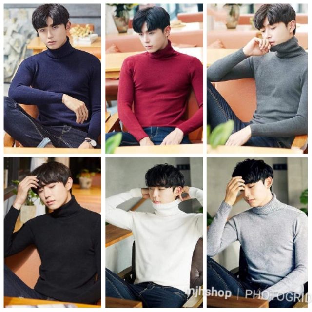 Korean Fashion Turtle Neck Long Sleeve for men 18x27 inches