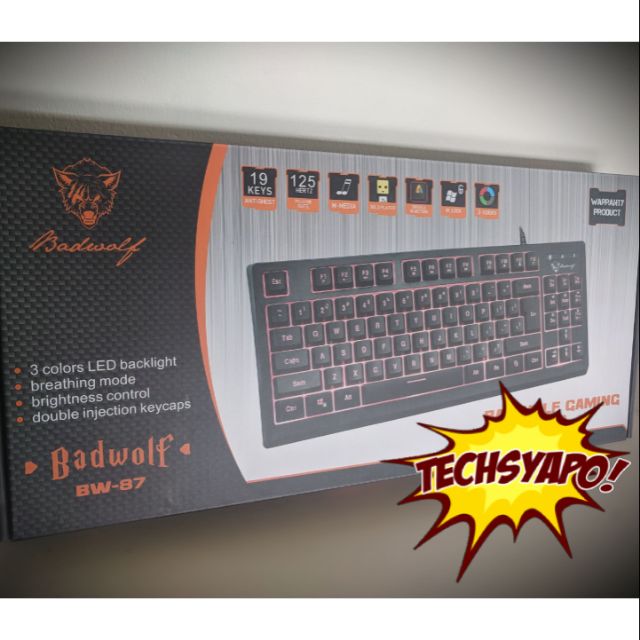 Badwolf BW 87 Gaming TKL Keyboard | Shopee Philippines
