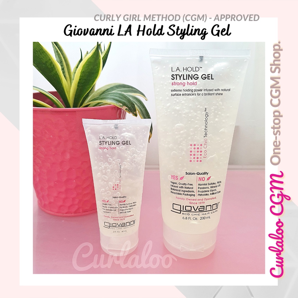 Curlaloo CGM Shop Giovanni Natural LA Hold Styling Gel, 60mL / 200mL