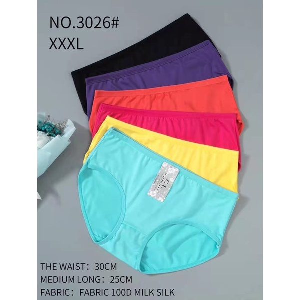 COD☑️12Pieces CL Spandex Panty Ladies Panty Women's Fashion Panties L