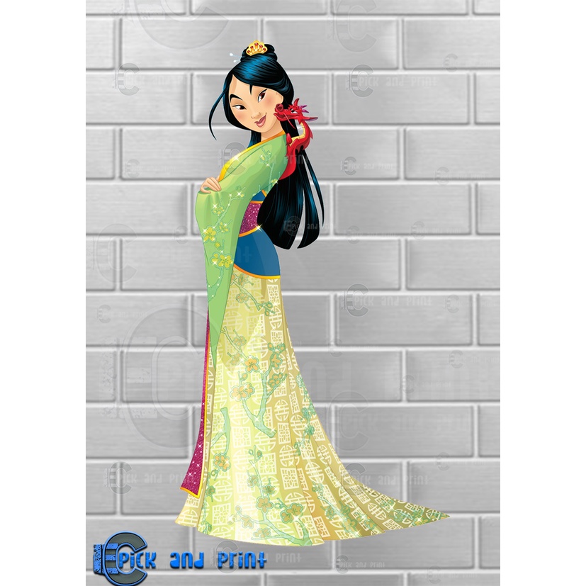 Mulan Disney Princess Character Cut Outs for DIY party Backdrop party ...