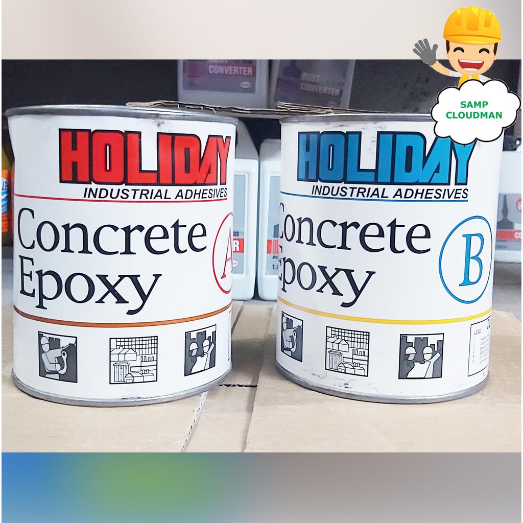 Holiday Concrete Epoxy 1 Liter Set A&B HV High Viscosity Liters Pair