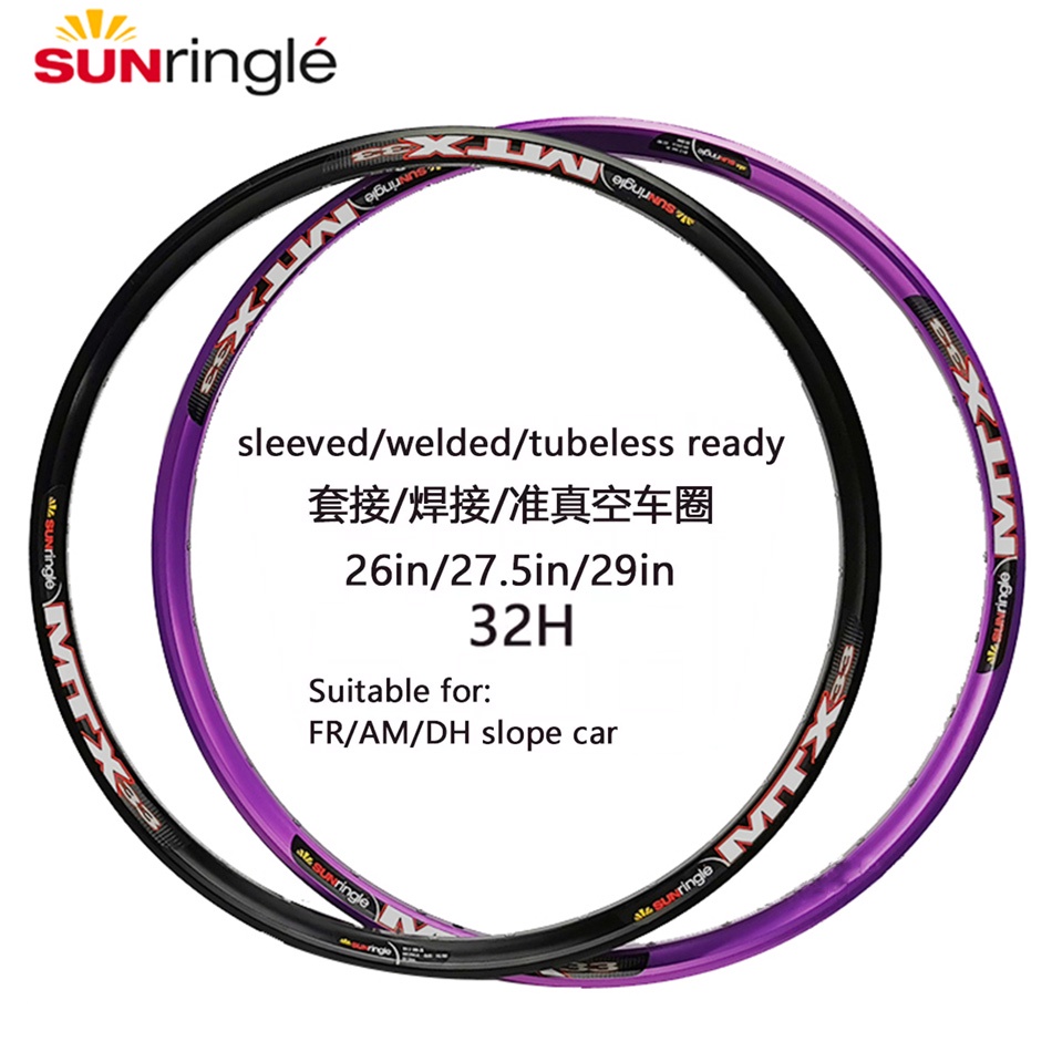 Sunringle Rim MTX33 High Strength Rims 32H 26 27.5 29 inch MTB