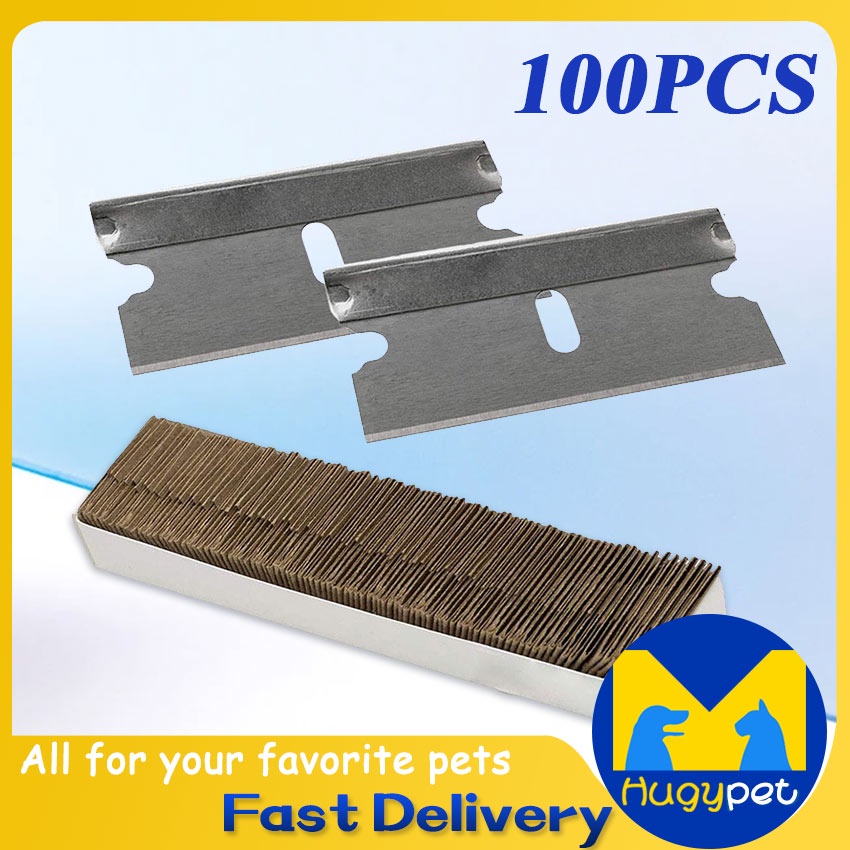 100PCS Razor Blades Scraper Glue Knife Glass Cleaner Replacement Blade