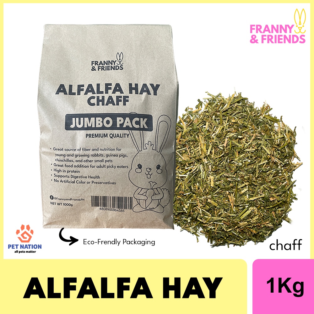 Franny & Friends Alfalfa Hay 1KG Rabbit Hay Rabbit Food Guinea Pig Hay