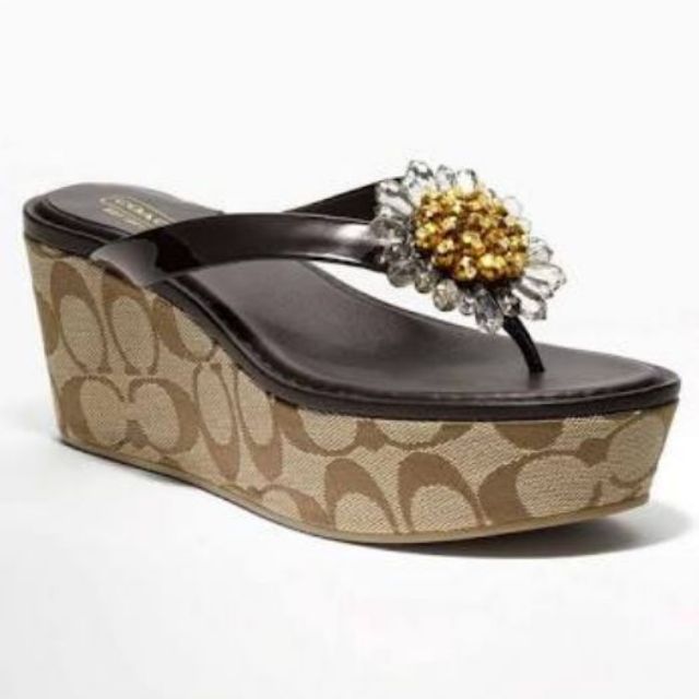 Coach wedge sandals hot sale