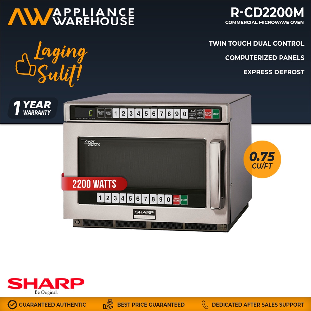 Sharp TwinTouch™ 2200 Watt Commercial Microwave Oven with Dual ...