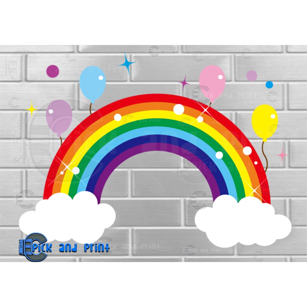 (Part 2/2) Rainbow Character Cut Outs for DIY Party Backdrop Party ...