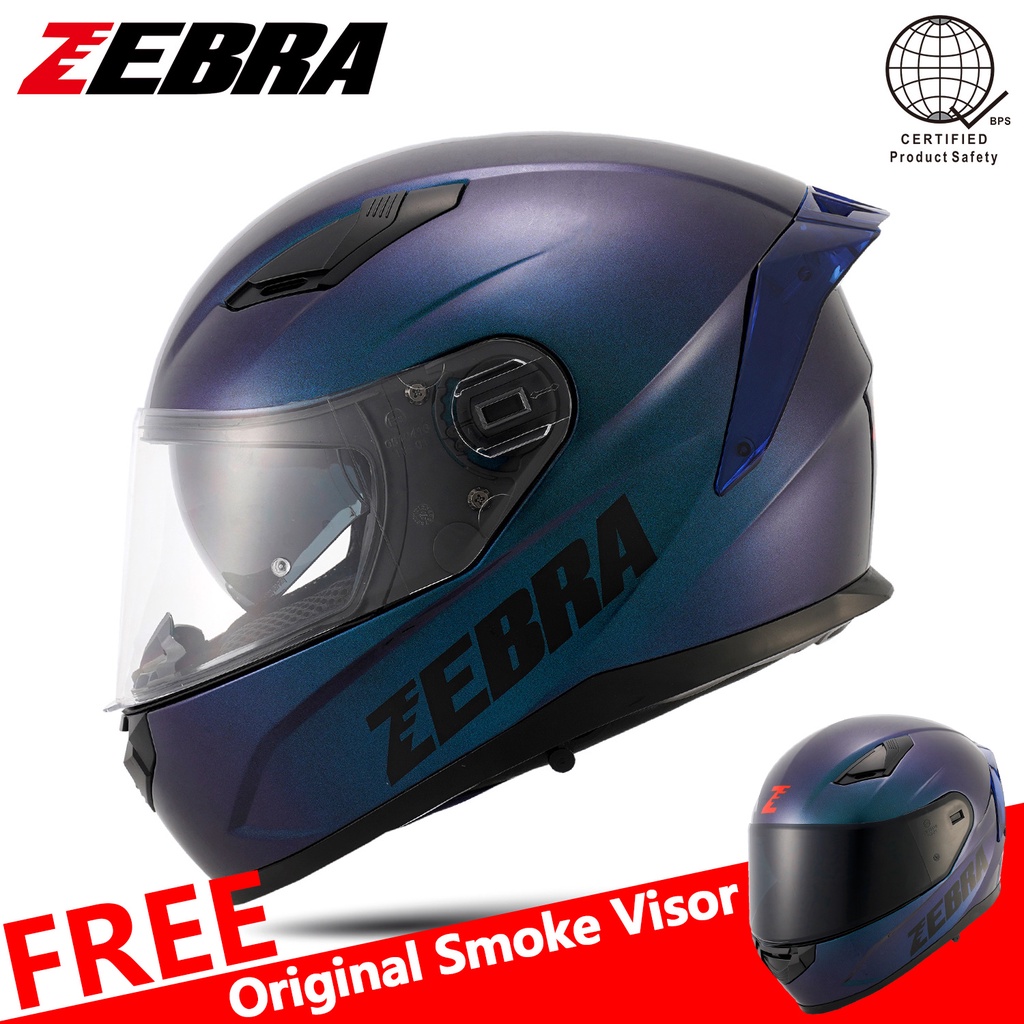 Wide visor motorcycle store helmet