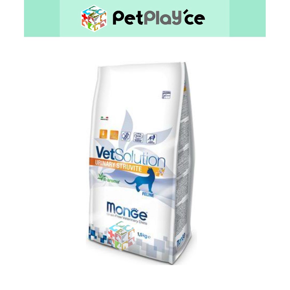 Monge VetSolution URINARY STRUVITE / OXALATE Cat Feline 1.5kg Dry Vet ...