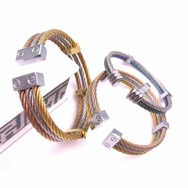 PIA Cartier Twisted Cable bangles stainless Shopee Philippines