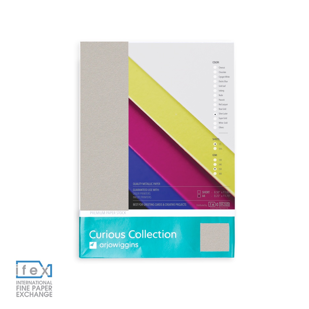 Curious Metallics Specialty Paper 250gsm (A4) 5 Sheets/Pack (Min. Order ...