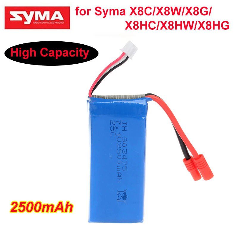 2pcs battery Ultrahigh Capacity 7.4V 2500mAh battery for X8W x8c X8G