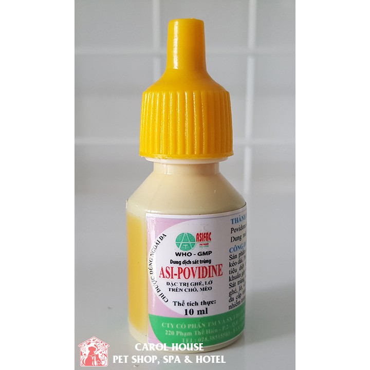 Asipovidine Antiseptic Solution Special Treatment Of Scabies, Skin Wounds For Dogs And Cats