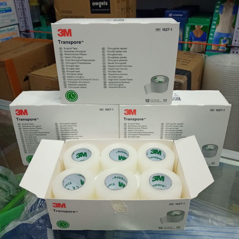 Transpore Surgical Tape 1inch x 10yd - 3M (12 pcs/rolls) | Shopee ...