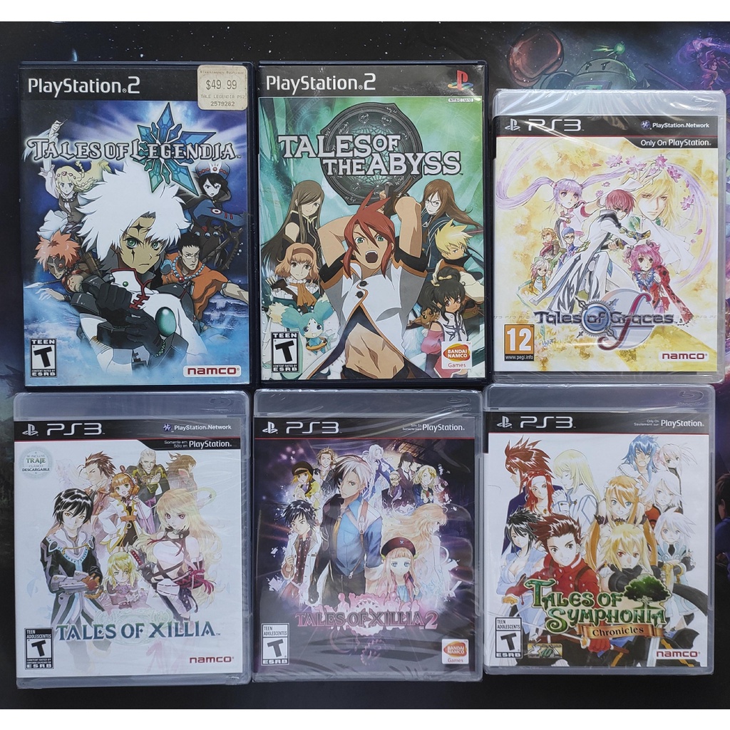 PS2 Tales of Abyss Legendia Destiny Symphonia Namco RPG Game PlayStation2 Japan