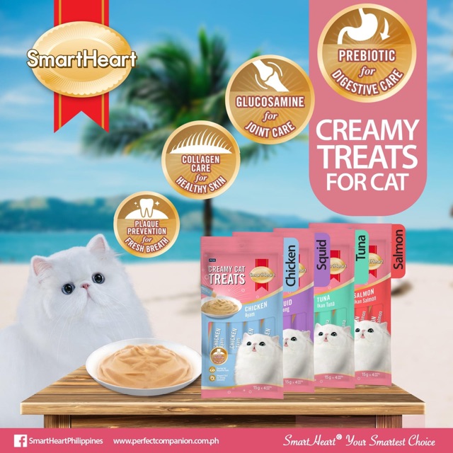 Creamy Cat Treats 15g X 4packs Smartheart Shopee Philippines