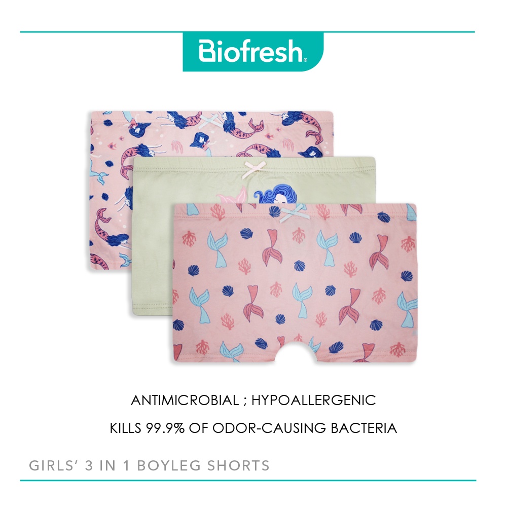 Biofresh Girls' Antimicrobial Cotton Panty 3 pieces in a pack