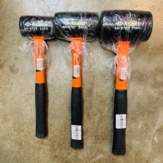 [100 ORIGINAL] ASAKI HEAVY DUTY FIBRE HANDLE RUBBER MALLET HAMMER