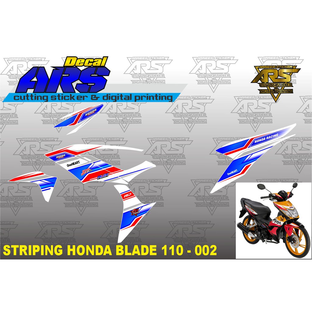Sticker Striping List of BLADE 110 Semi Full Body Variations | Shopee ...