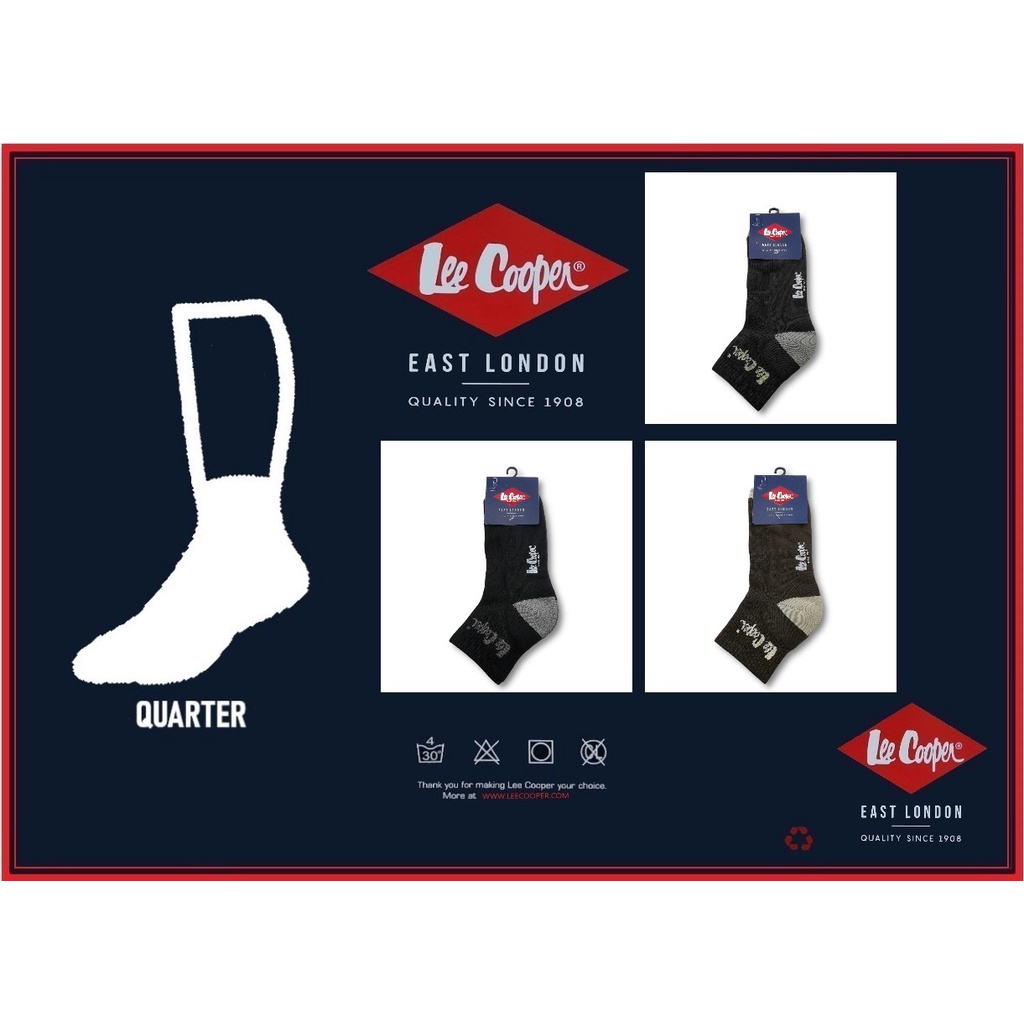 LEE COOPER. Original Men's Eco-Friendly Pure Cotton Breathable Quarter ...