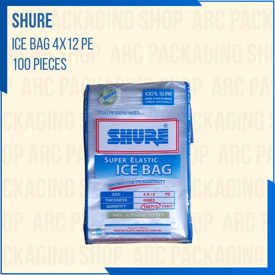 Shure Ice Bag 4x12 PE 1 Pack (100 Pieces) | Shopee Philippines