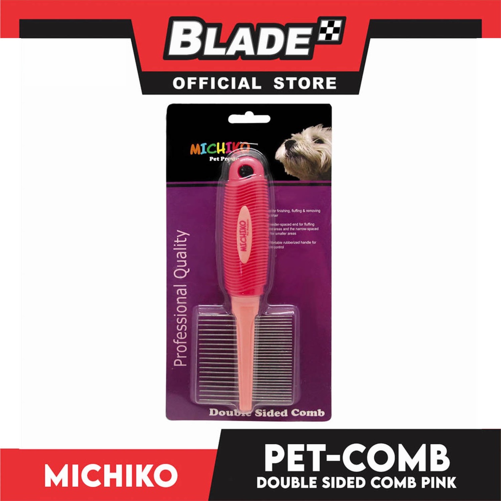 Michiko Double Sided Pet Comb (Pink) | Shopee Philippines