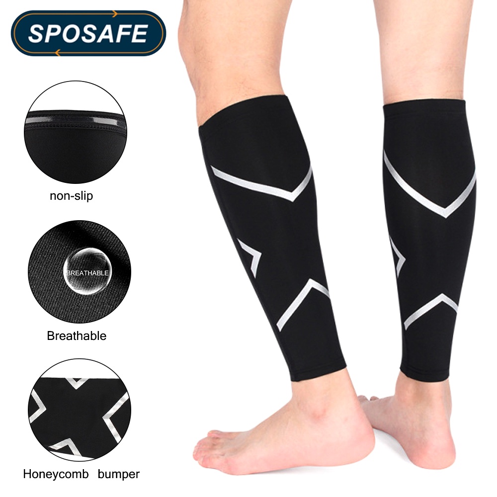 SPOSAFE Calf compression sleeve for man women leg support for biking