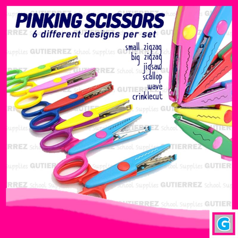 Crafting Scissors Pinking Scissors 6 designs | Shopee Philippines