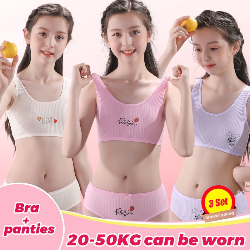 Girls Bra Bra for Kids Girls Vest Underwear 10-13 Years Old Girls Bra Set  K201#403