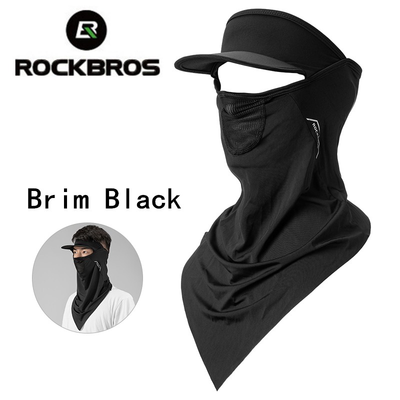 Rockbros Sunscreen Mask Full Face Ice Silk Hood Scarf UPF50+ Summer