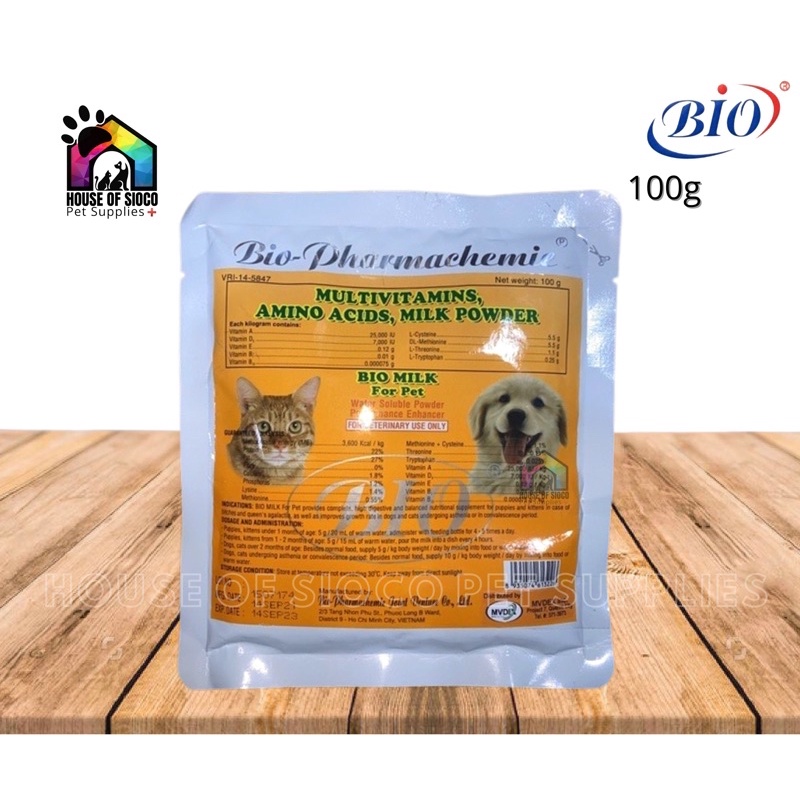 Bio Milk Water Soluble Powder For Pets 100g | Shopee Philippines