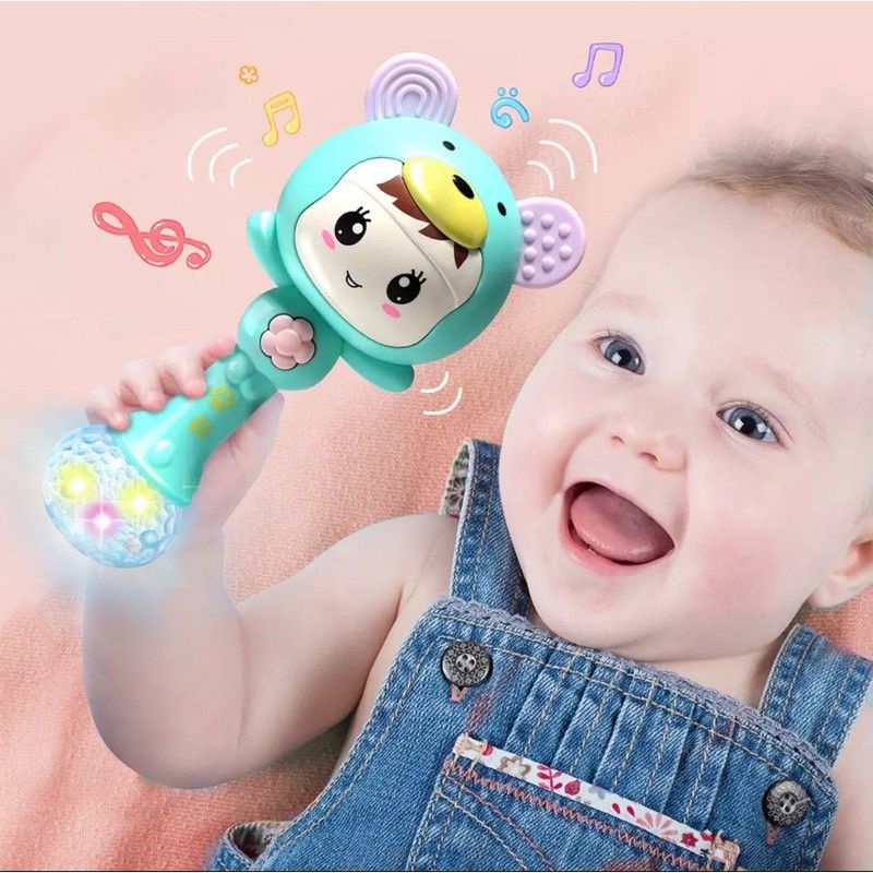 Baby Shaker Sand Hammer Toy Dynamic Rhythm Stick Rattles Musical ...