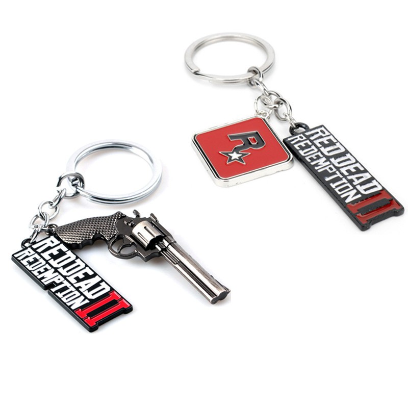 Hot New Game Red Dead Redemption 2 Keychain Alloy Keyring Bag Pendant ...