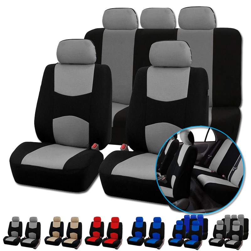 Promo In Stock Automobiles Seat Covers Full Car Seat Cover Universal Fit Interior Accessories Protector Color Gray Car Styling