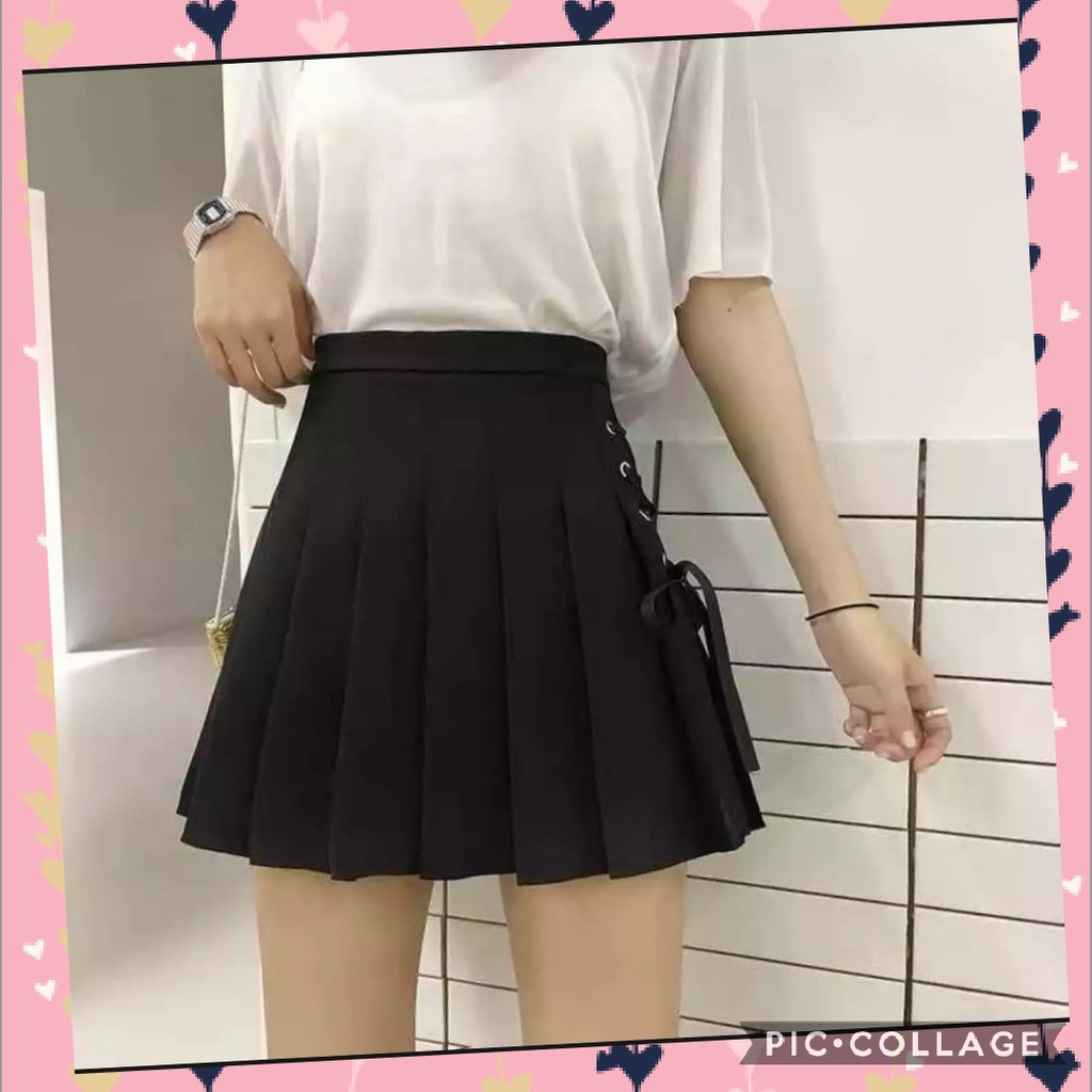 Black mini 2025 skirt korean style