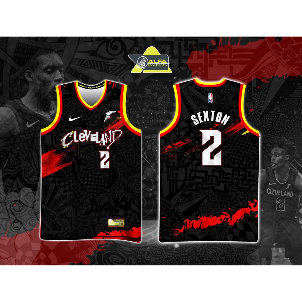 CLEAVELAND SEXTON #2 BLACK,RED HIGH QUALITY - FULL SUBLIMATION NBA ...