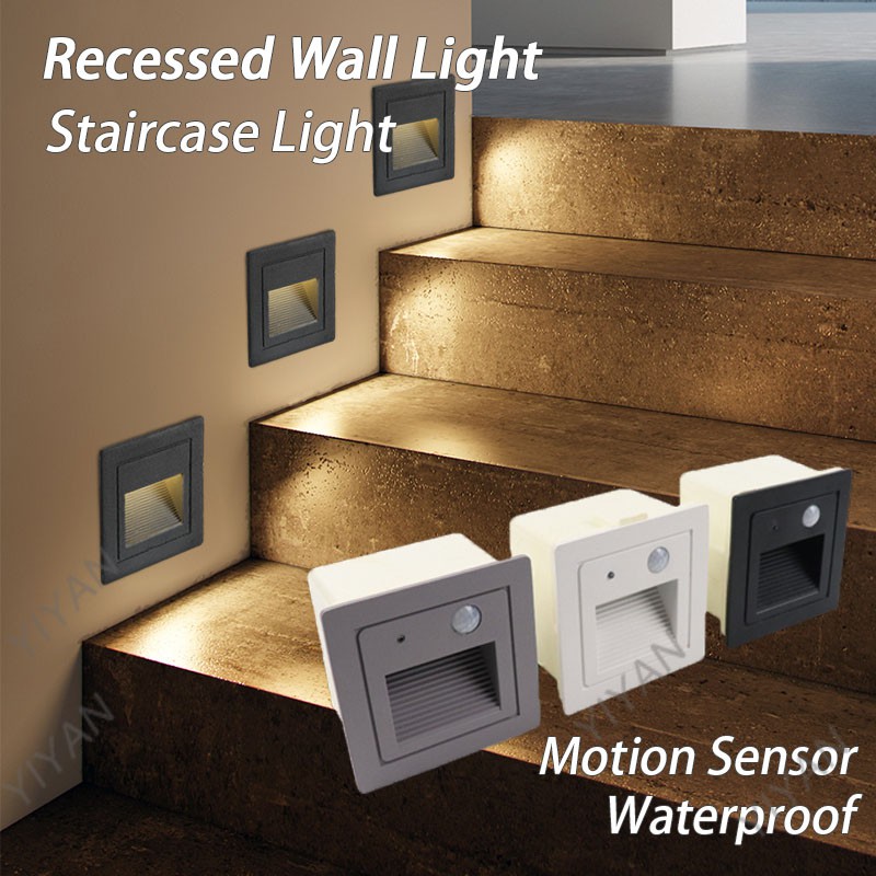Recessed Wall Light Step Light Motion Sensor Pathway Path Staircase