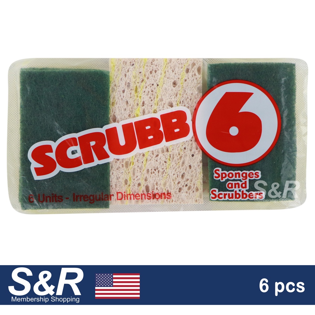 Scrub Sponges and Scrubbers 6pcs | Shopee Philippines