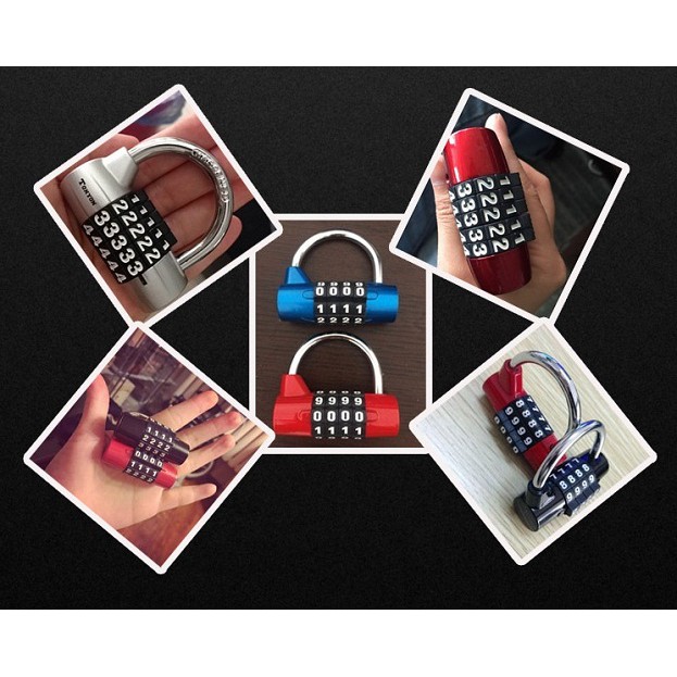 Digit password lock. With the password sample is 5 numbers to help