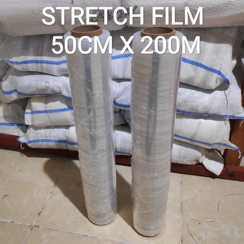 Stretch Film uk 50cm x 200meter, Plastic wrapping Goods Shopee