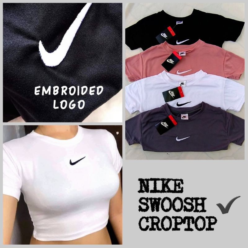 Nike swoosh hotsell crop top