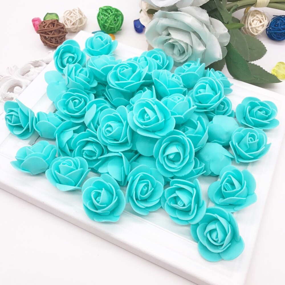 PE Foam fake flower roses head artificial flowers cheap wedding